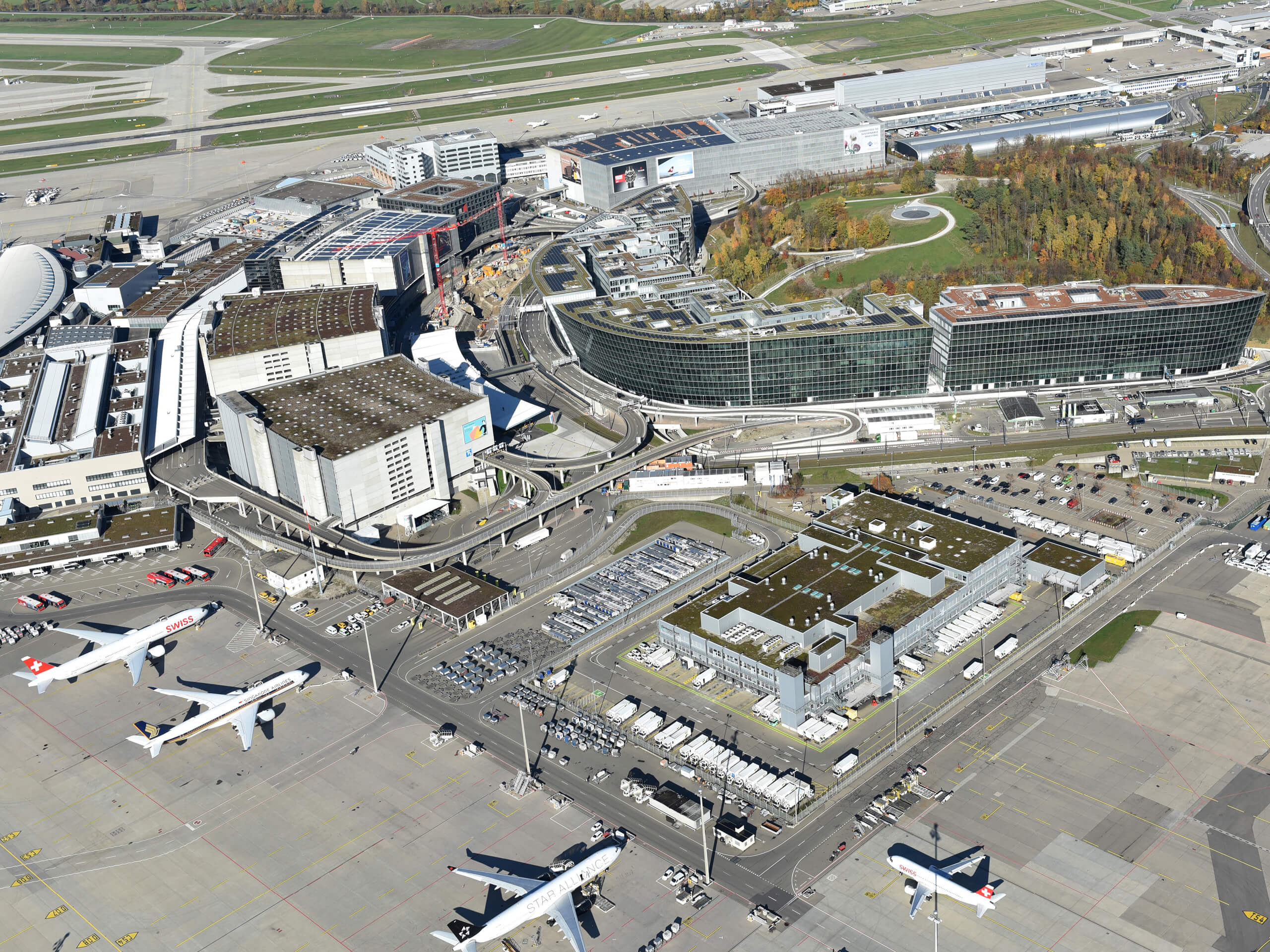 Luftbild Flughafen Zürich
