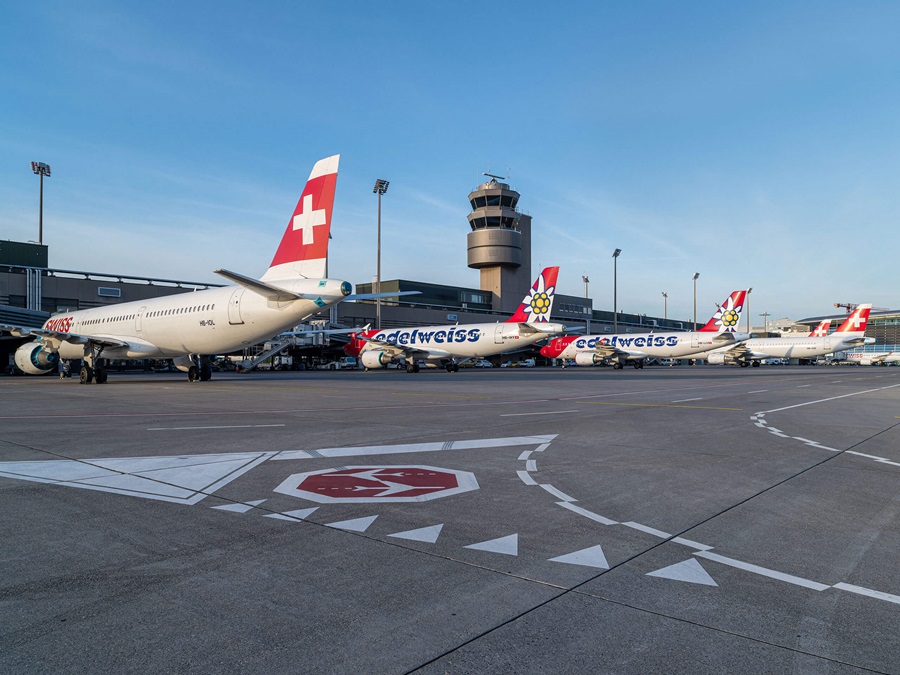Zurich Airport detailed plan Flughafen Zuerich