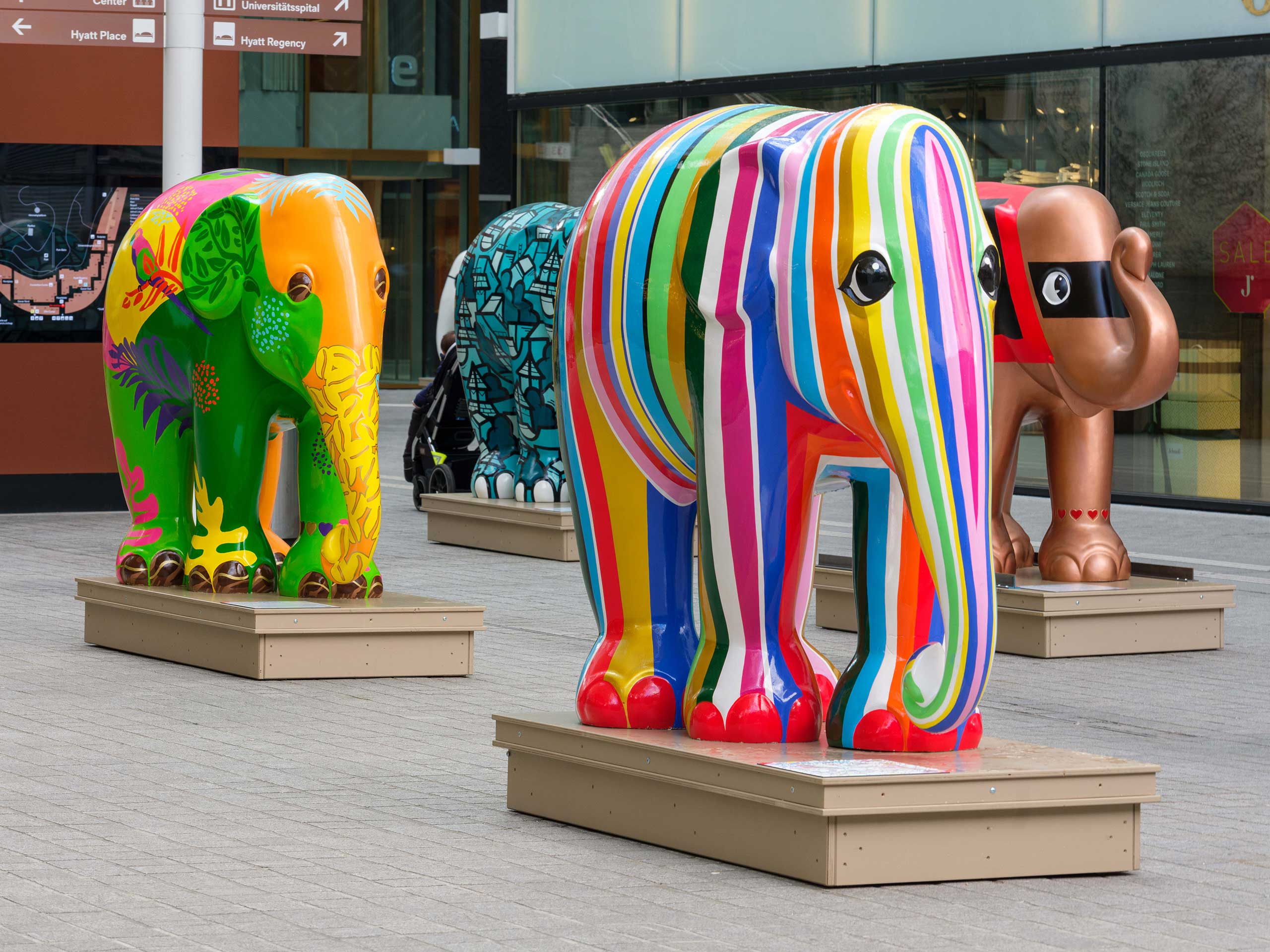 Elephant Parade at Zurich Airport Flughafen Zuerich