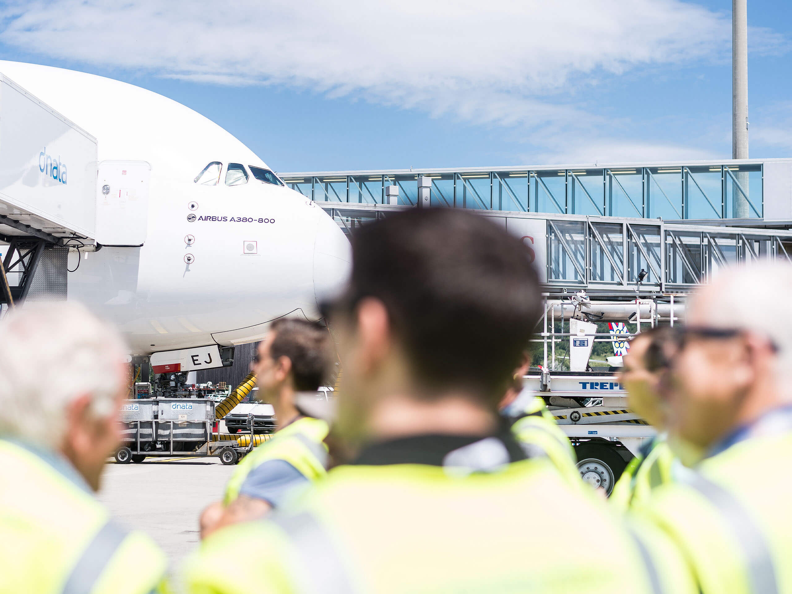 Guided airport tour on the runway