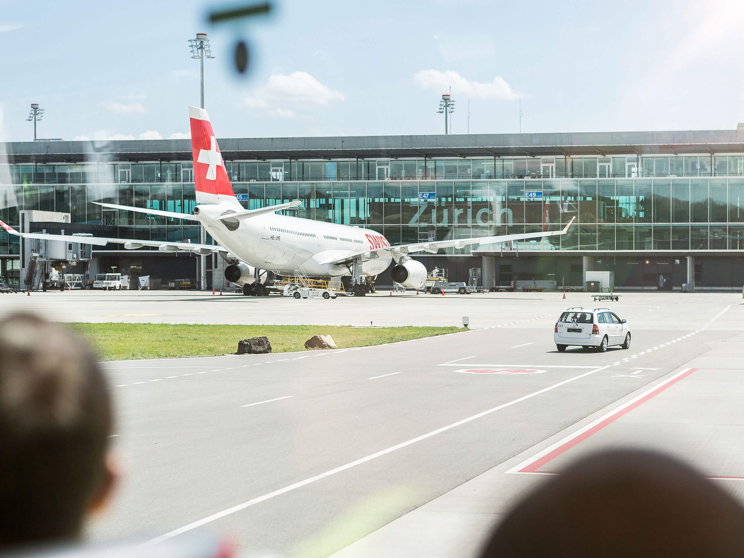 Swiss Flugzeug am Flughafen Zürich