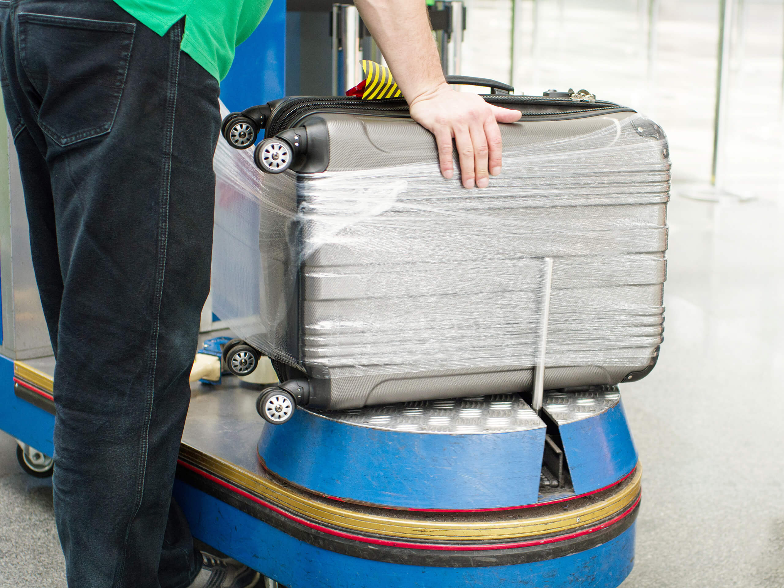 Wrapping luggage cheap