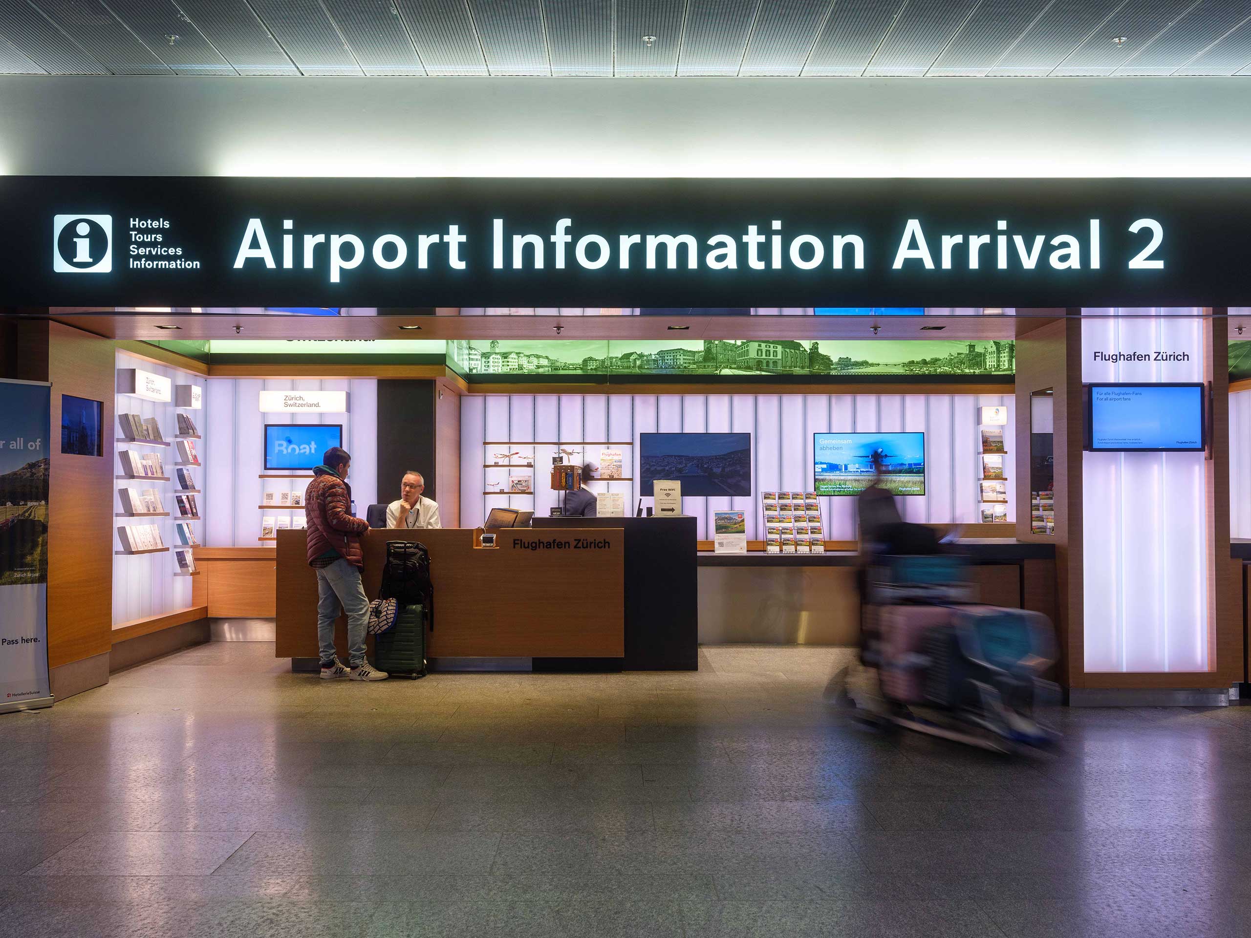 Zürich Flughafen Ankunft 2 Parken www.flughafen-zuerich.ch