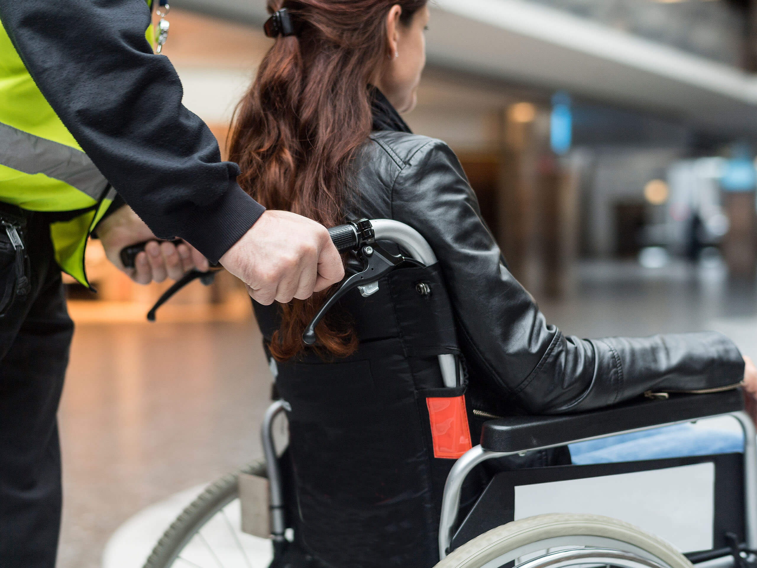 Getting outlet a wheelchair